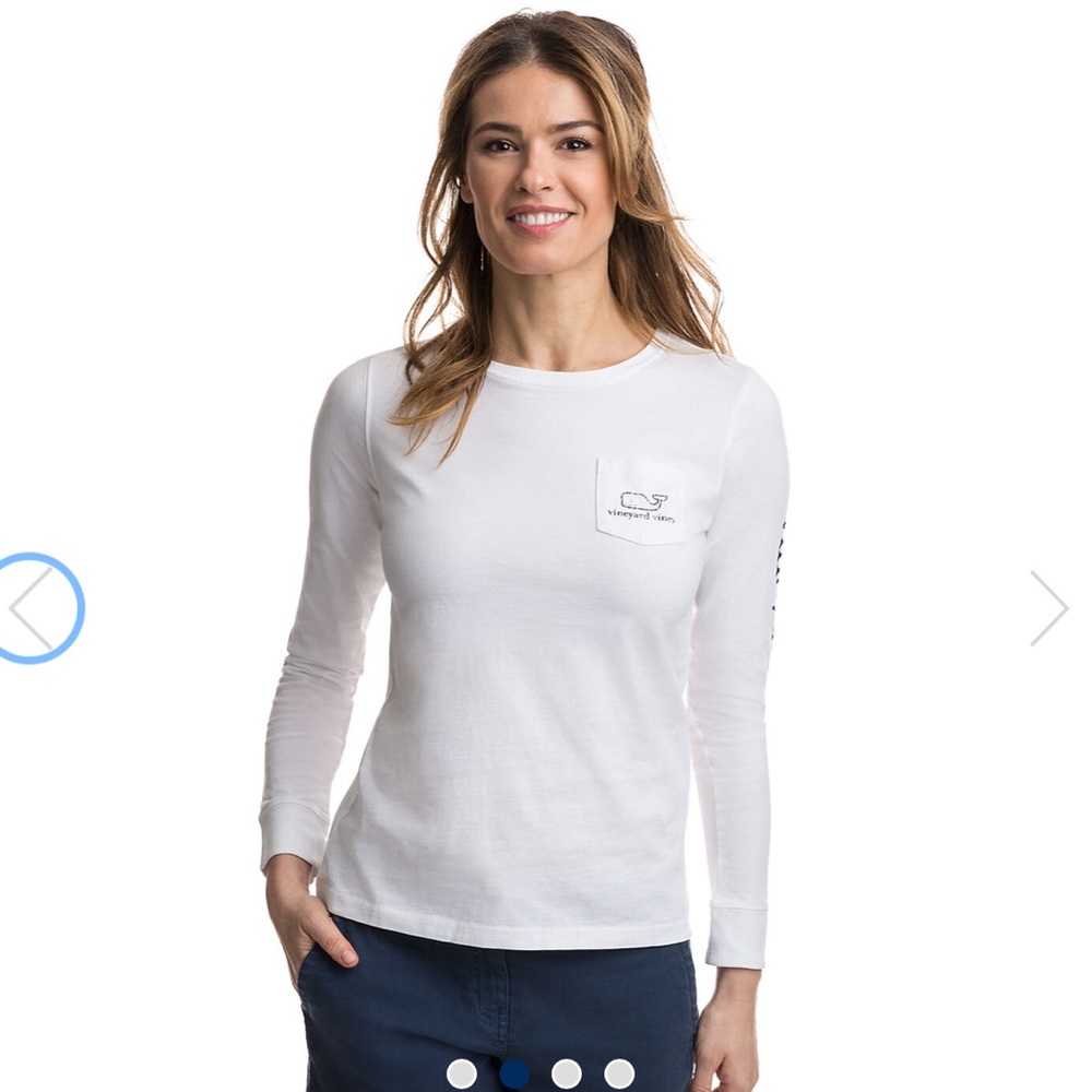 Vineyard Vines Long Sleeve Whale Print Tee